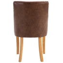 Sedia Imbottita Design Moderno in Pelle PU Marrone 