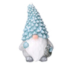 Gnomo resina azzurro seduto con led cm Ø21,5xh36,5