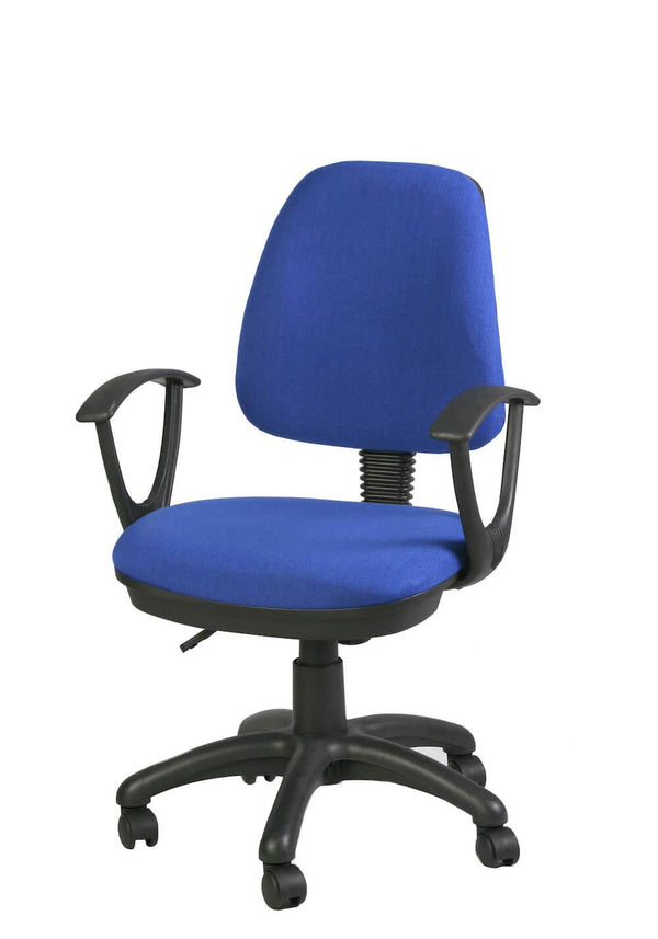 Chaise de bureau bleue avec accoudoirs et dossier haut Tosini Hz 052B acquista