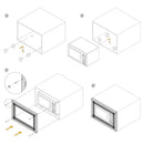 Cornice per Incasso di Forno a Microonde in Mobile da Cucina 60 cm in Plastica Emuca Nichel satinato