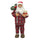Pyjama Père Noël Tartan Rouge H90 cm avec Mini Lucioles et Sons
