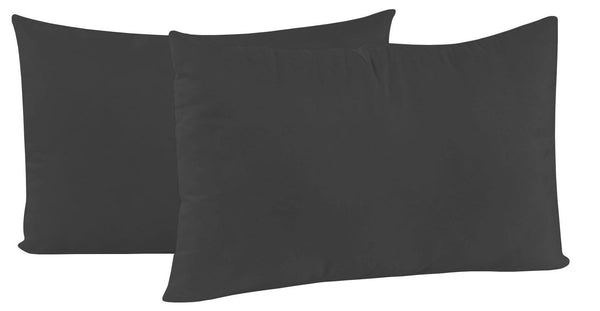 acquista Paire de taies d'oreiller 52x82 cm en microfibre gris foncé
