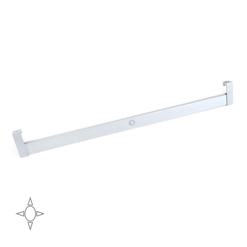 Barra Appendiabili per Armadio 55,8-70,8 cm 12V con LED Bianco Naturale e Sensore di Movimento Emuca