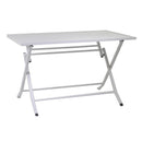 Tavolo Rettangolare Pieghevole da Giardino in Alluminio 120x70xH71cm