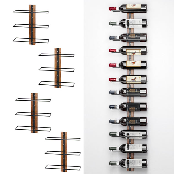 Cantinetta da Parete per 12 Bottiglie di Vino Stile Industriale 31,5x26,5x8,3 cm in Ferro Nero prezzo