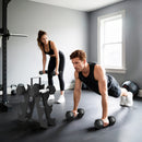 Set 6 Manubri Palestra con Supporto e Impugnatura Antiscivolo 2-5-8 kg in Metallo Nero      