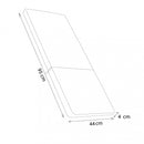 Cuscino Real Medio 90x40x4 cm in Poliestere Rosso