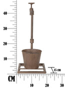 Vasetto Industry Singolo 19x15x48 cm in Ferro Marrone