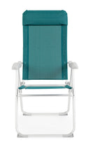 Set 4 Sedie Sdraio Pieghevole 57x65x110 cm in Alluminio Cayo Ottanio