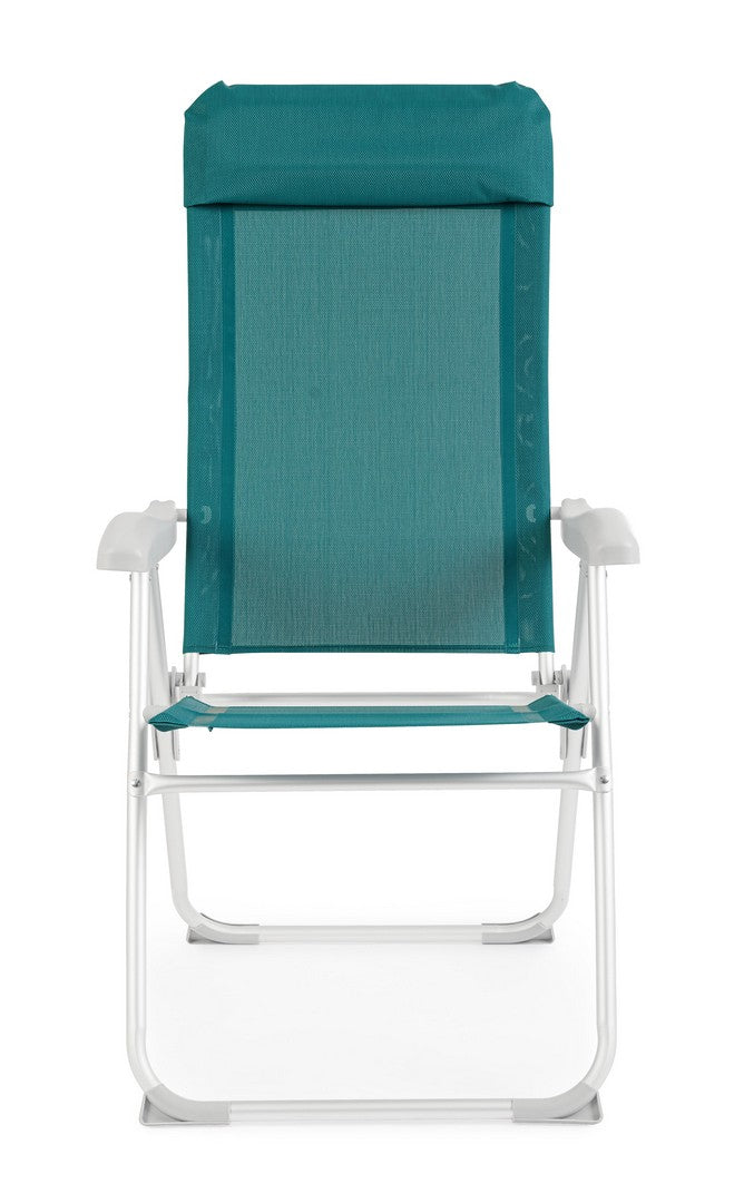 Set 4 Sedie Sdraio Pieghevole 57x65x110 cm in Alluminio Cayo Ottanio