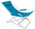 Chaise Longue Pliante 98x61x72 cm en Acier et Tissu Oxford 600D Turquoise