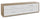 Meuble bas 4 tiroirs 179x50x47 cm Noyer Stelvio/Oxyde Blanc