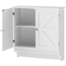 Pensile Bagno Salvaspazio 60,5x22,5x64 cm con 2 Ante e Portasciugamani in MDF Bianco      