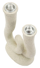 Porta Candele Stons 12x7x20 cm in Resina Crema      