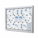 Bacheca da Esterno con Apertura a Ribalta 146,5x106,7x4,7 cm in Alluminio con Led Silver