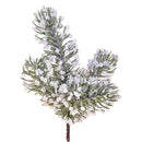 Set 12 Rami di Abete con Neve H25 cm 