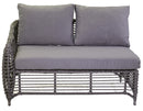 Set Salotto da Giardino Angolare in Polyrattan con Tavolino Everett Naturale