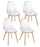 Lot de 4 chaises 52x47x82h cm Easy Transparent