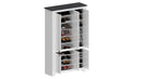 Scarpiera 6 Ante 114x42x200 cm Figo 6A Bianco Opaco/Report Grigio  