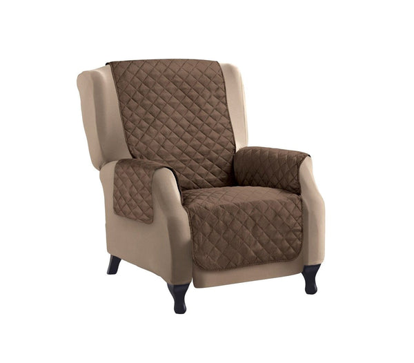 Housse de canapé réversible 1 place 70x170 cm en Tissu Matelassé Marron prezzo