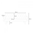 Divano Letto Clic Clac 182x64x80 cm in Tessuto Nero