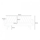 Divano Letto Clic Clac 182x64x80 cm in Tessuto Grigio