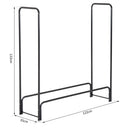 Portalegna per Camino 122x35x122 cm in Ferro  Nero