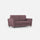 Canapé 2 places Yasel 152x85x85 cm en tissu prune
