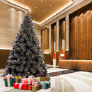 Albero di Natale Luxury 210 cm 1106 Punte Nero e Oro Base a Croce Design Premium