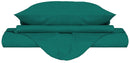 Copripiumino Matrimoniale con Sacco e Federe Tinta Unita Verde Acqua