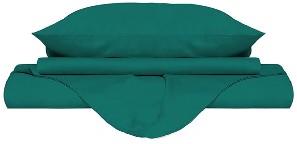 Housse de Couette Double avec Sac et Taies d'Oreiller Uni Vert d'Eau prezzo