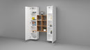 Parete Attrezzata Soggiorno 140x30x180 cm Maruska n°22 Bianco Lucido
