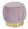 Boite Puff Paris Rose Ø41x41 cm Bois Eponge et Velours Synthétique Rose et Doré