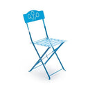Sedia da Giardino Pieghevole in Ferro Taddei Bistro Azzurra