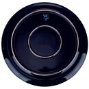 Set 4 Piatti Pizza Ø32x1 cm  in Ceramica VdE Tivoli 1996 Colours Bianco e Nero Lucido