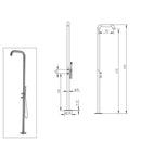 Doccia da Giardino 230x18x42 cm con Miscelatore e Doccetta Sined Chia Inox