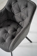 Set 4 Sedie 60x55xH79 cm in Tessuto Elsa Grigio