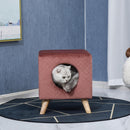 Cuccia Rialzata per Gatti e Cani 35x35x39,5 cm  Rosa Antico
