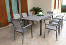 Tavolo Allungabile Pental 180/240x100x73 h cm in Alluminio Taupe