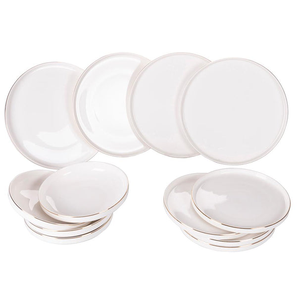 sconto Service de table 12 pièces en New Bon China VdE Tivoli 1996 Luxury White