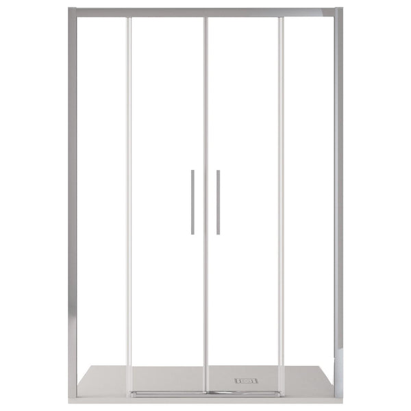 prezzo Porte de Douche 2 Portes Coulissantes en Cristal Transparent 6mm H195 Bonussi Vivian Différentes Tailles