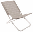 Set 3 Sedie Mare Spiaggine Pieghevoli in Acciaio Soriani Text Grigio Melange