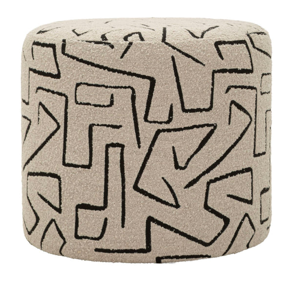 Puff Nairobi Ø44x40 cm in Pino e Spugna e Poliestere prezzo