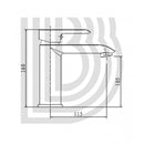 Rubinetto Miscelatore per Lavabo in Ottone 5x16,5x16cm TFT Joy Cromato