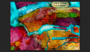 Fotomurale - Parte Settentrionale Della Città Di New York - Mappa Carta Da Parato Erroi