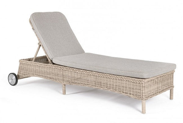Lettino Prendisole da Giardino 66x190x97h cm con Cuscini e Ruote Jupiter New sconto