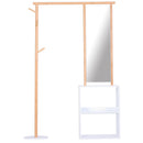 Appendiabiti con Specchio in Bambù 100x34x164 cm  Wildhall