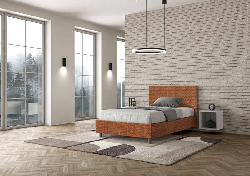 Letto 1 Piazza e Mezzo Adele Labirinto 04 Arancione Varie Misure