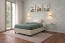 Letto 1 Piazza e Mezza Contenitore Imbottito Similpelle Tortora Boxmax Varie Misure