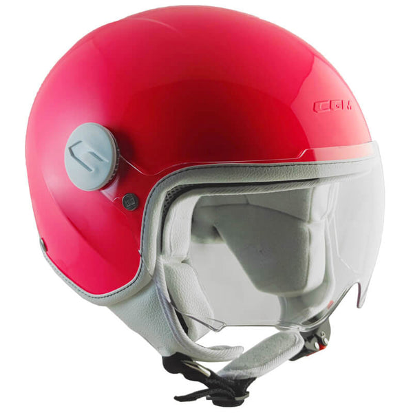 sconto Casque Demi-Jet Enfant CGM Magic Mono 205A Rose Fluo Visière Différentes Tailles